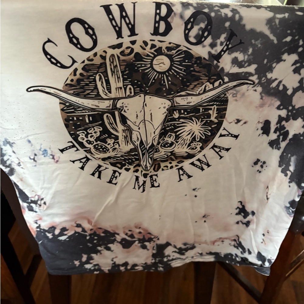 Cowboy Graphic Tie-Dye T-Shirt
